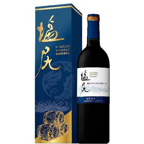 일본 레드와인 시오지리 메론 750ml<br><small>(厳選長野県産ぶどう100%)日本ワイン塩尻メルロ [赤ワインフルボディ日本750ml][ギフトBox入り] </small>