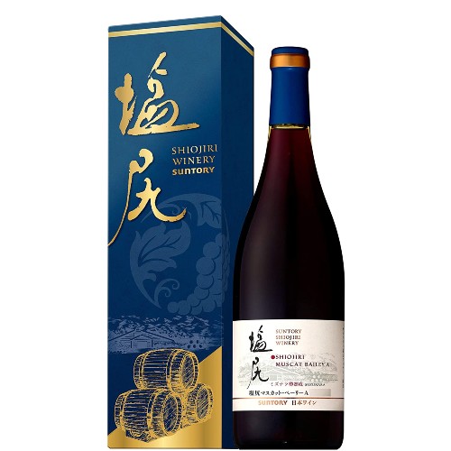 일본 레드와인 시오지리 마수카트베리 A미즈나라 통숙성(11.5미디엄바디) 750ml <br><small>(厳選長野県産ぶどう100%)日本ワイン塩尻マスカットベーリーAミズナラ樽熟成 [赤ワイン11.5ミディアムボディ日本長野県750ml瓶ギフトボックス入り] </small>