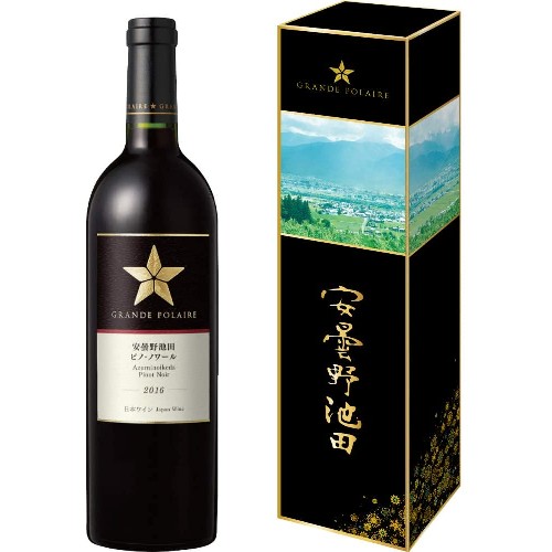 일본 레드와인 구란포레루 아주미노이케다 피노・노와루 750ml<br><small>日本ワイン グランポレール 安曇野池田ピノ・ノワール [ 赤ワイン ミディアムボディ 日本 750ml ] [ギフトBox入り]</small>