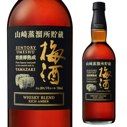 관세포함] 탄산수 500ml + 산토리 매실주 야마자키 증류소 저장 매실주 리치 앰버 750ml<br><small>サントリー 梅酒 山崎蒸留所貯蔵梅酒 リッチアンバー 750ml</small>-사케직구,사케구매대행,사케공구