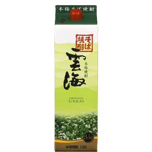 운카이슈조 소바 운카이 팩 [소주 25도 미야자키현 1800ml]<br><small>雲海酒造 そば雲海 パック [ 焼酎 25度 宮崎県 1800ml ]</small>